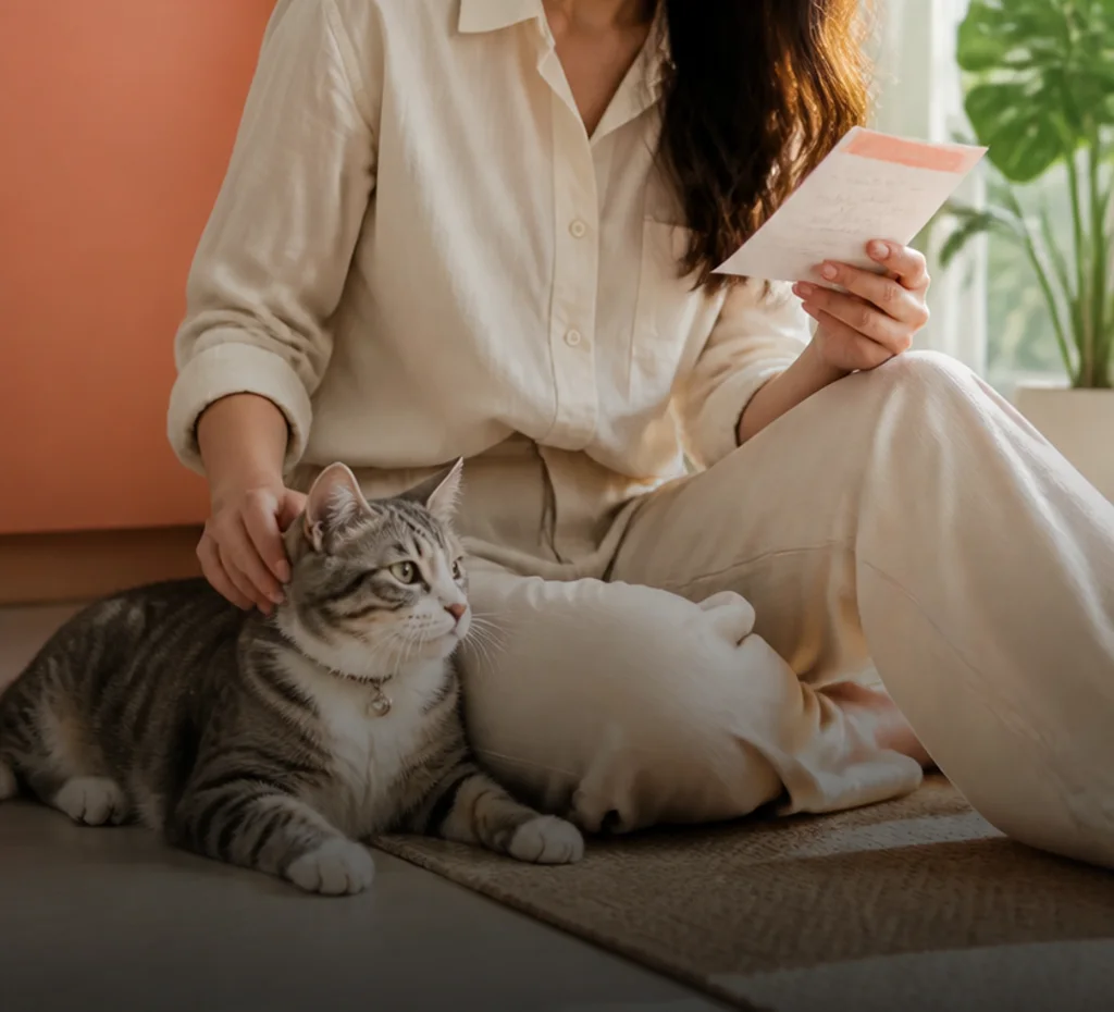 A household caring for a pet together
